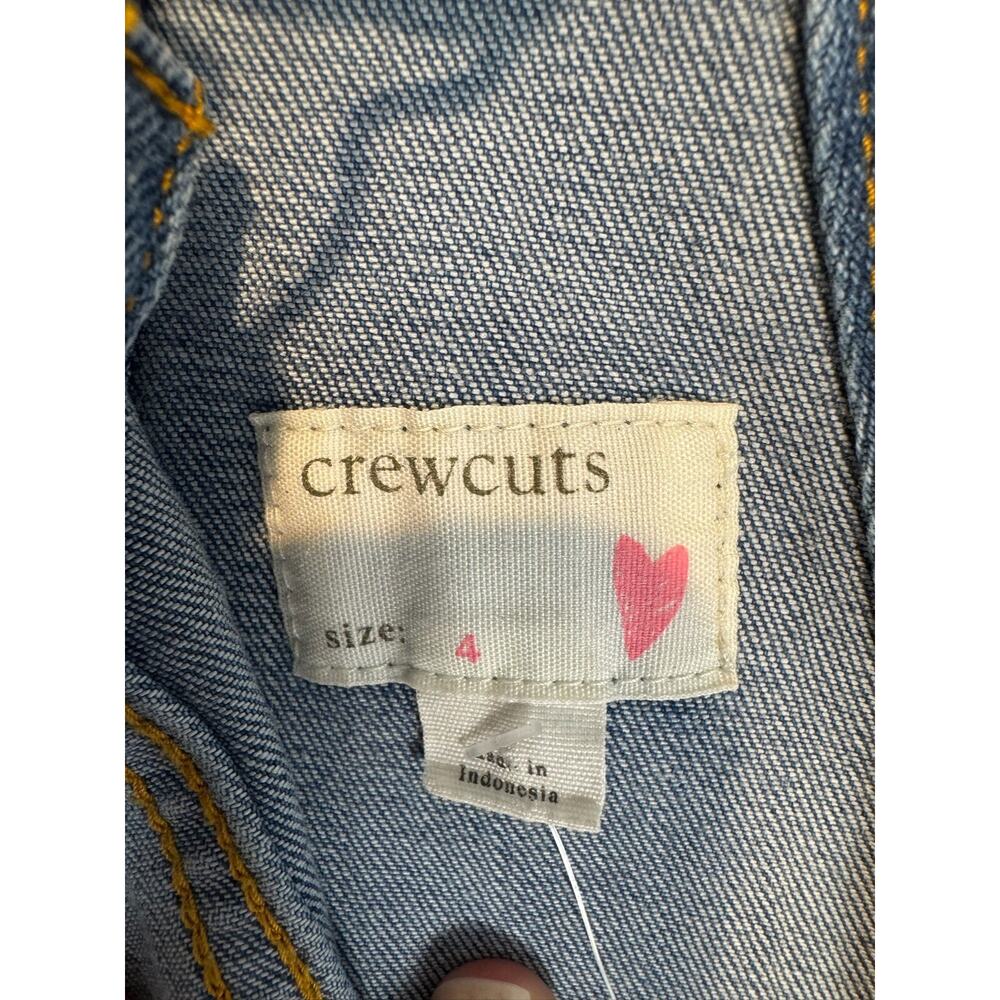 Crewcuts by J. Crew Denim Overalls Skinny Leg Classic Style Girls Size 4 - Picture 3 of 3